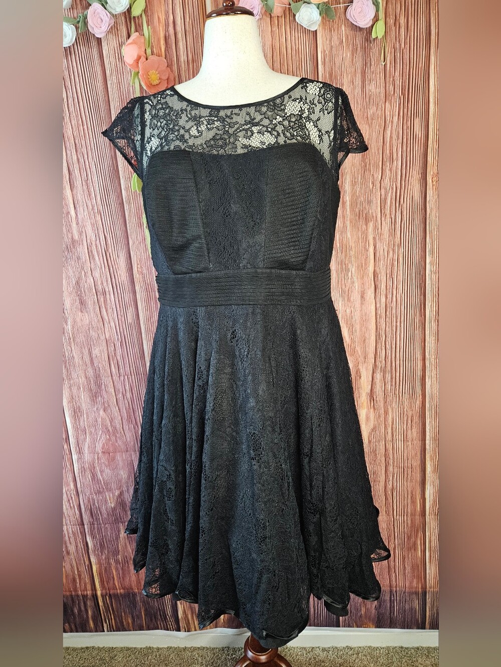 City Chic Lace Fit And Flare Dress Plus Size 18W